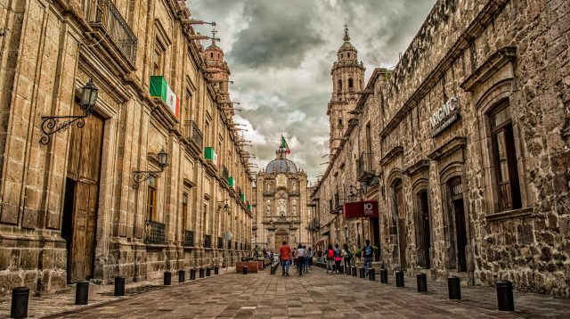 Gebäude in Morelia, Mexiko