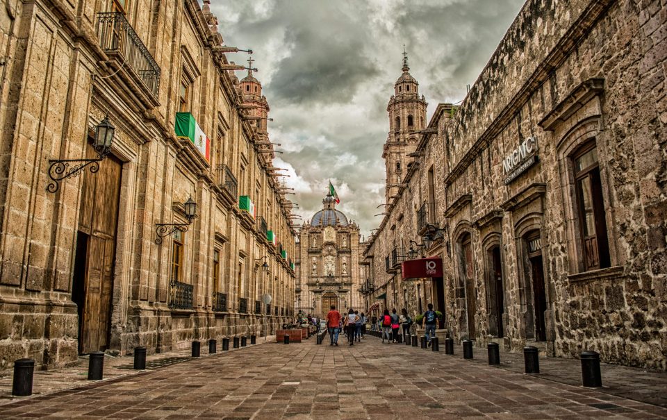 Gebäude in Morelia, Mexiko