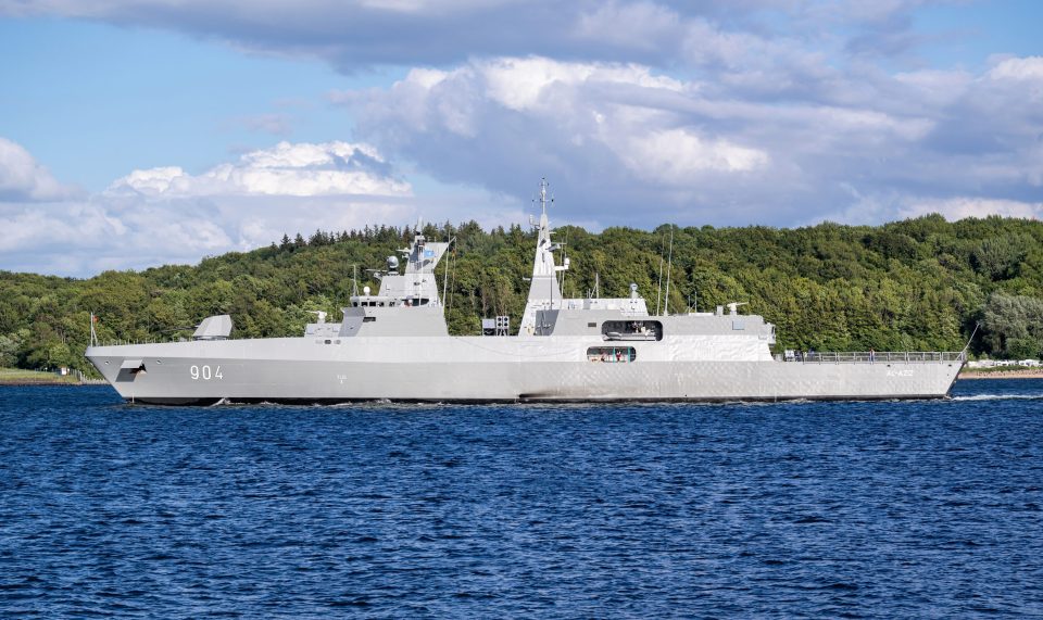 Eine der Fregatten der TKMS