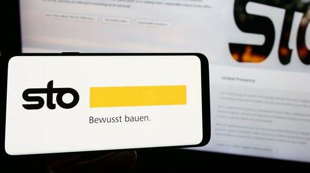 Logo und Website von Sto