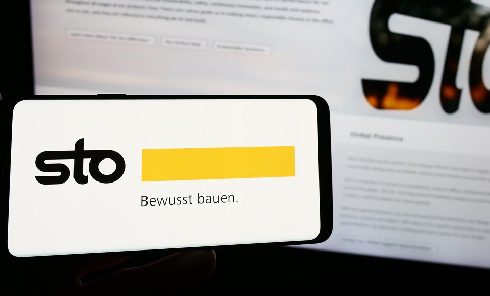 Logo und Website von Sto