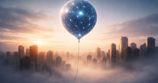 Symbolbild: Auftrieb neuer Technologien (KI) in unsicheren Zeiten.