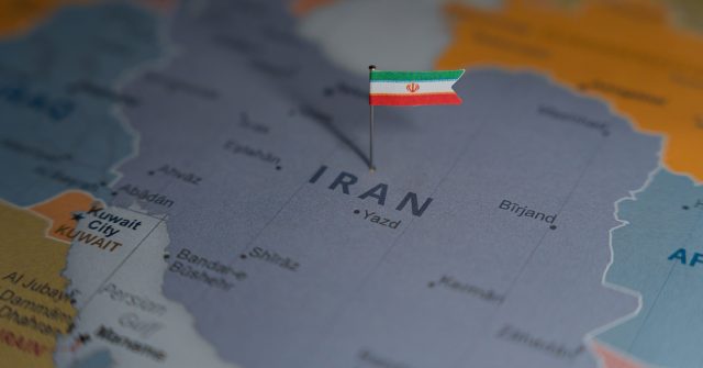 Iran auf einer Karte markiert