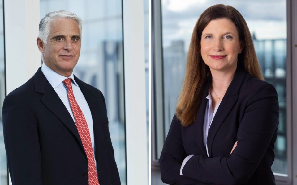 Unicredit-Chef Andrea Orcel und Commerzbank-Chefin Bettina Orlopp