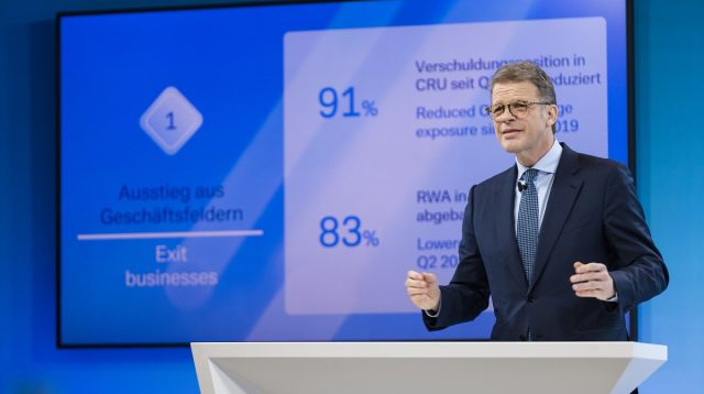 Christian Sewing, CEO Deutsche Bank, bei einer Rede