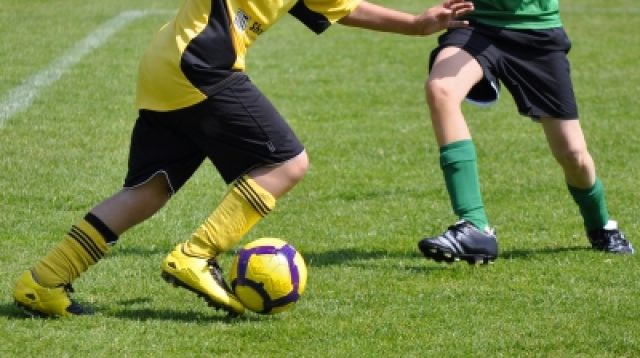 Fußballspieler auf dem Feld