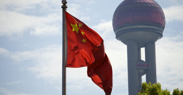 Flagge Chinas in Shanghai