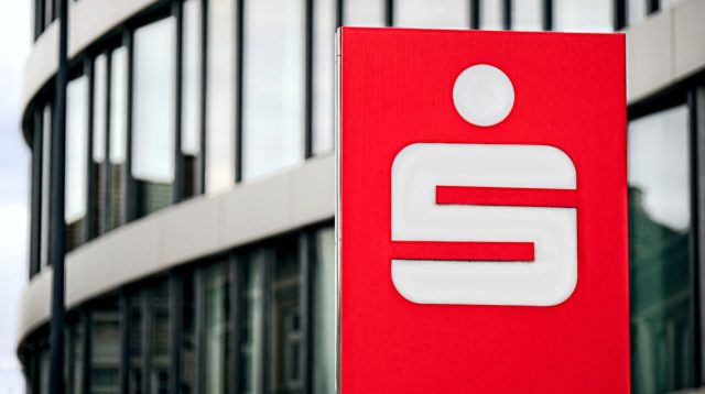 Nahansicht des Sparkassen Logos