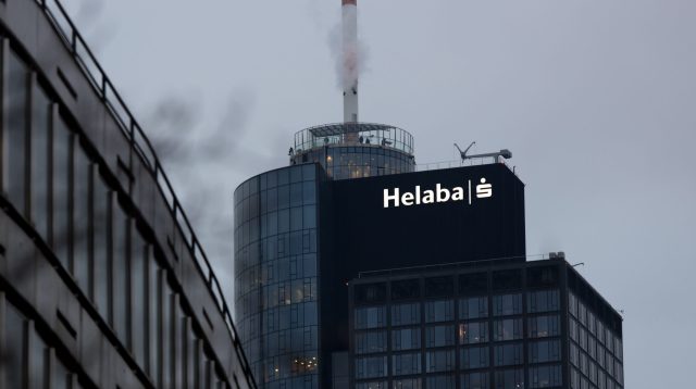 Der Bankenturm der Helaba in Frankfurt am Main, Deutschland