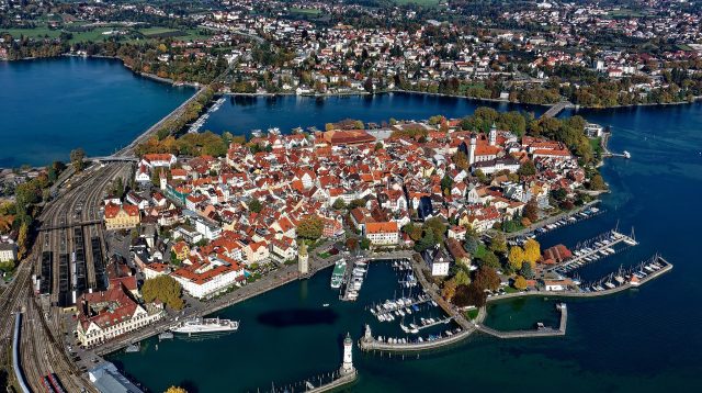 Idyllisch: Die Stadt Lindau am Bodensee, Sitz der VR Südbank