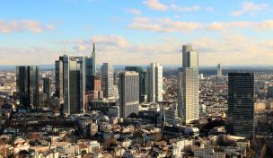 Die Skyline von Frankfurt