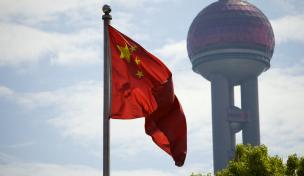 China-Flagge in Shanghai