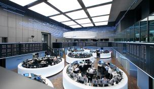 Handelssaal Deutsche Börse in Frankfurt